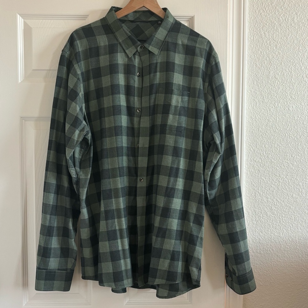 Travis Mathew Gingham Check button up shirt